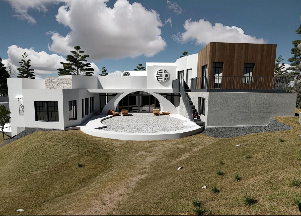 Mystic Residence: Courtyard concept rendering
